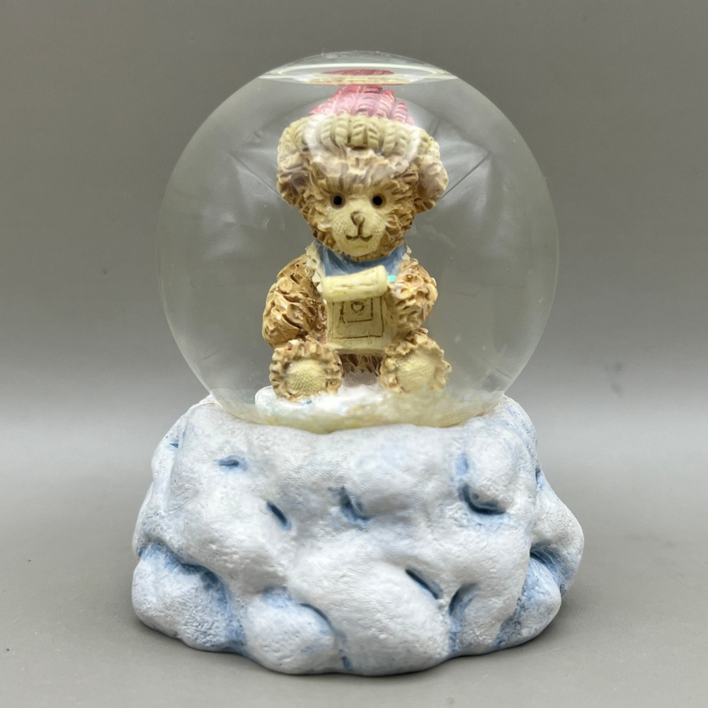 Bainbridge Bears Benjamin Santas Little Helper Mini Snow Globe Carlton Card 2.5"
